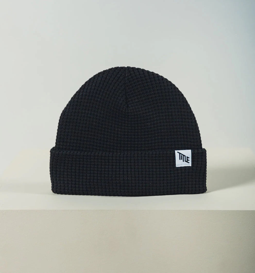 Gorro de Lana Title Waffle Negro