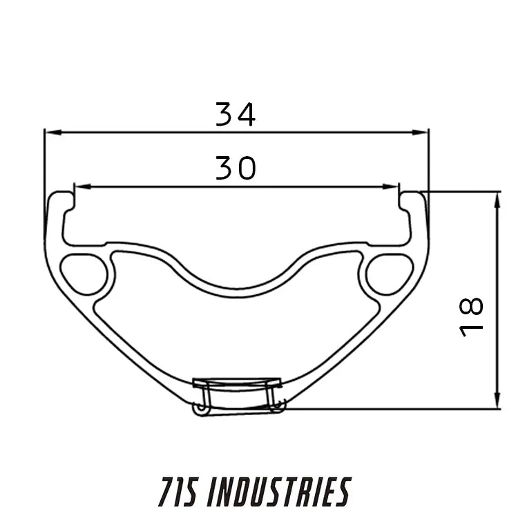 Llanta 715IND ENDURO H30 27,5ER Black
