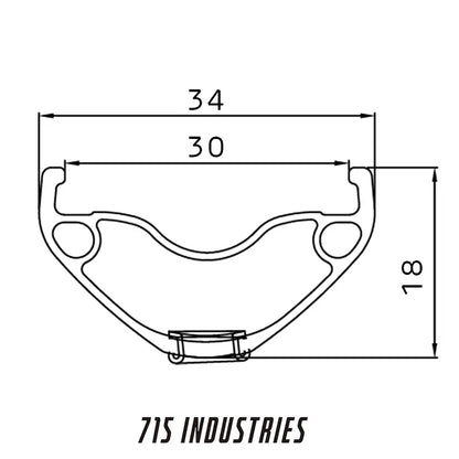 Llanta 715IND ENDURO H30 27,5ER Black