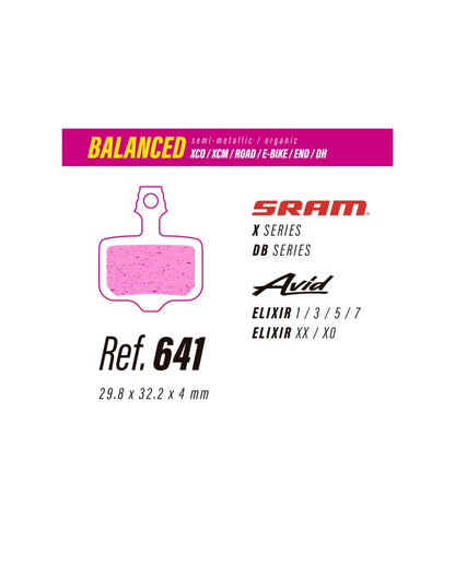 Pastillas LESS BRAKES Balanced 641 - SRAM X-SERIES, ELIXIR