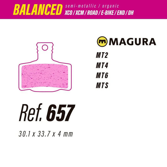 Pastillas LESS BRAKES Balanced 657 - Magura MT2 - MT4 - MT6 - MT