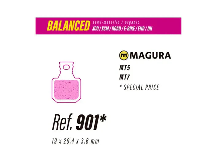Pastillas LESS BRAKES Balanced 901 - Magura Mt5 Mt7