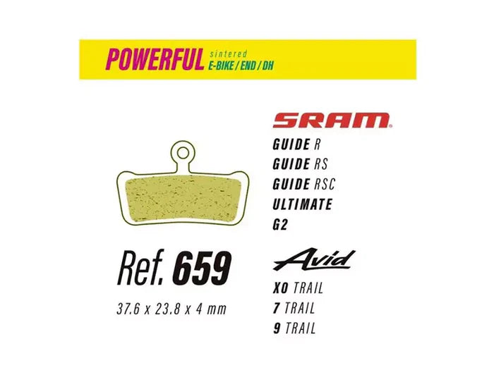 Pastillas LESS BRAKES Powerfull 659 - Sram Guide, Ultimate, G2