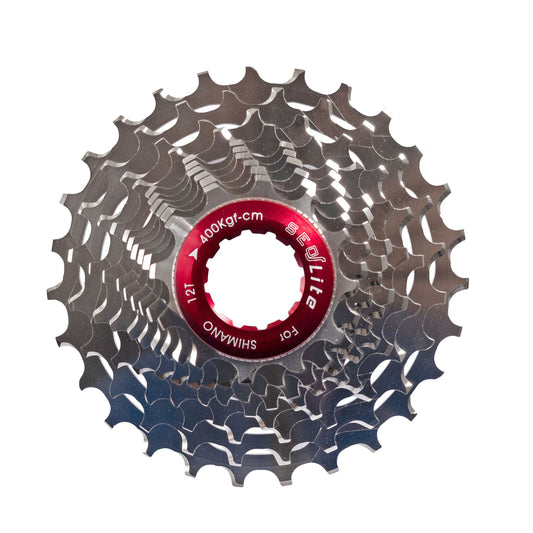 PIÑON SEQLITE for SHIMANO ULTRA LIGHT 12 / 27 T 10 VEL. FULL AL.  7075 AL ROAD CASSETTE  S10-1227 (109g)