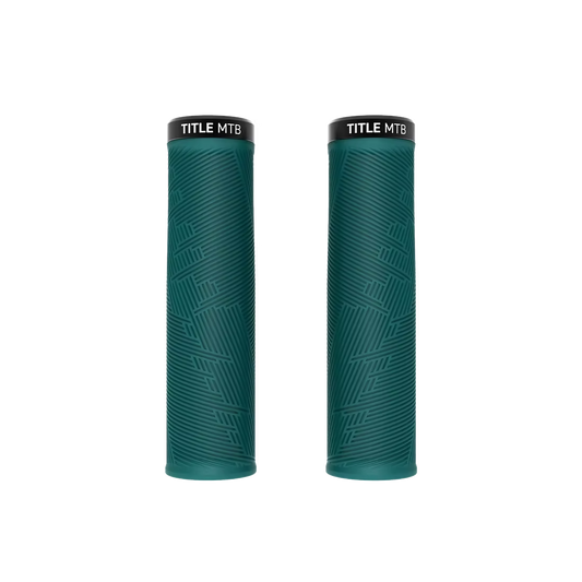 Puños TITLE Lock On Grips XL, Verde Asulado